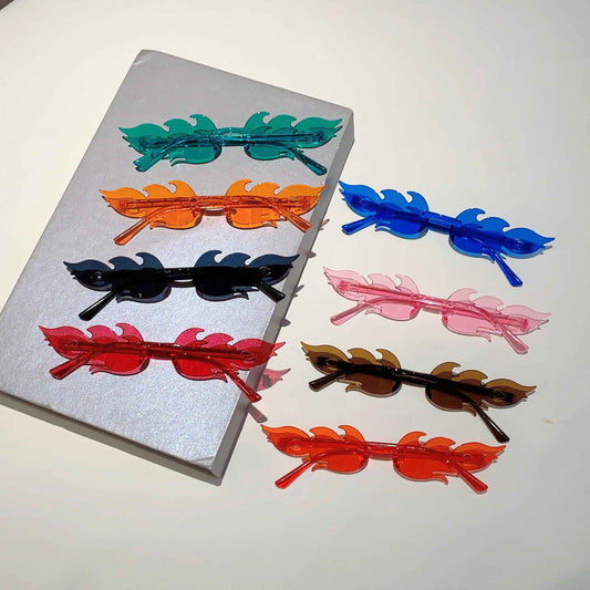 12 PCS Flame Shaped Sunglasses