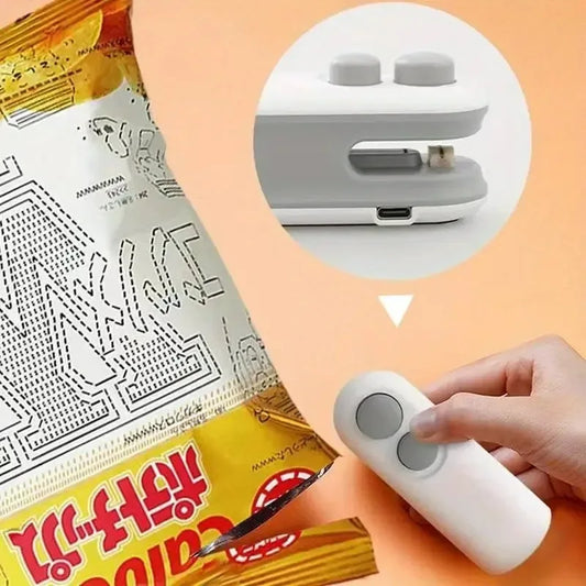 Mini sellador portátil 2 en 1, sellador térmico para refrigerios, uso doméstico