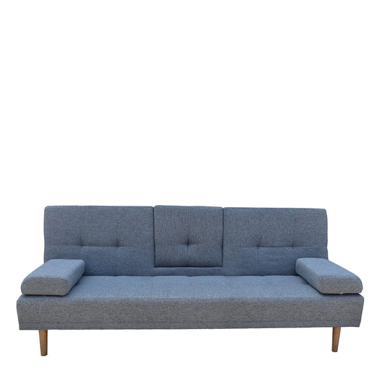 Casa Decor Mendoza 2 in 1 Sofa Bed Couch Grey Pull Down Cupholder 3