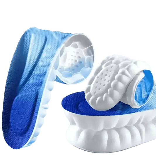Blue and White Sports Insoles Breathable Shock Absorption