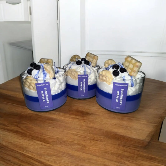 Blueberry Waffle Decorative Candle