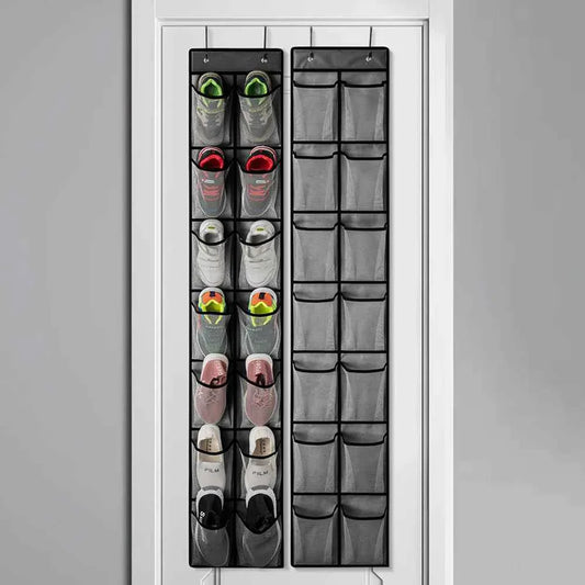 14 Pockets Over Door Hanging Shoe Storage Organizer Rack Holder Closet