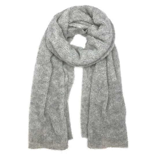 Bufanda de alpaca ultra suave gris