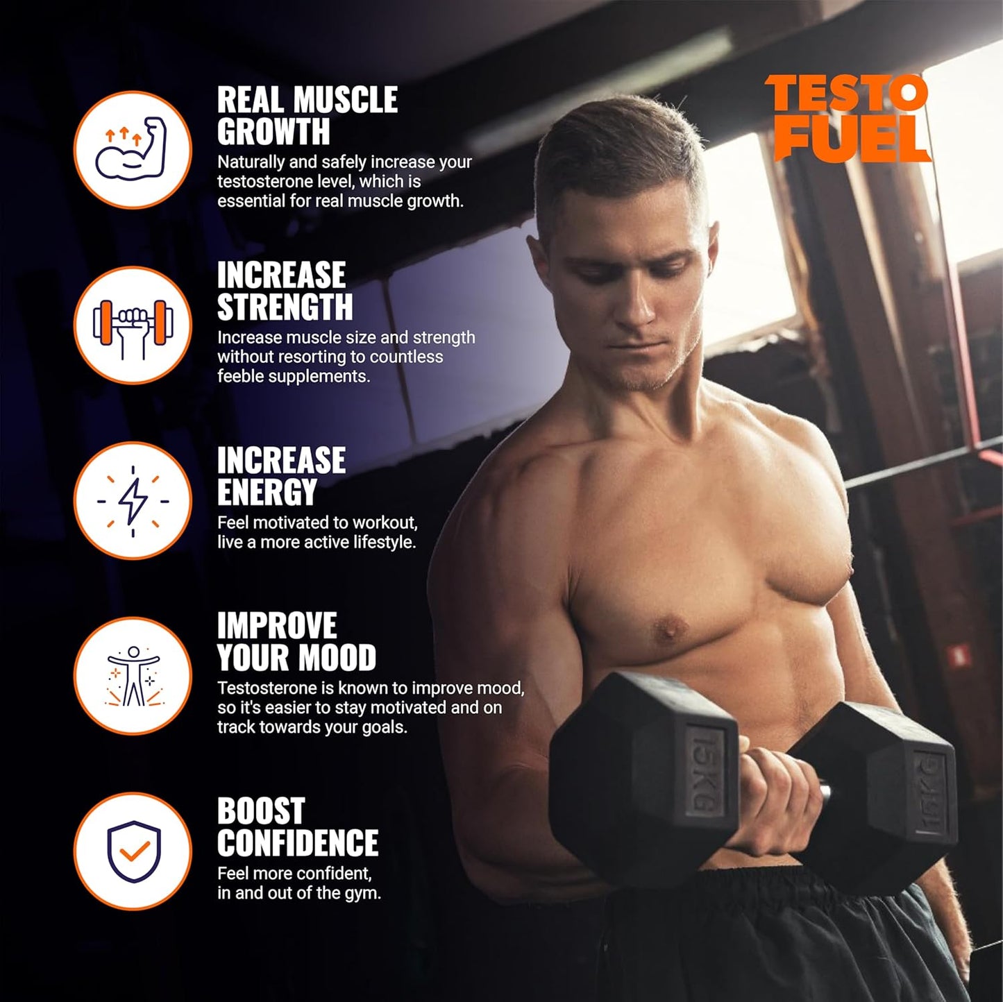 TestoFuel 120 T-Booster Pills – Test Booster for Men