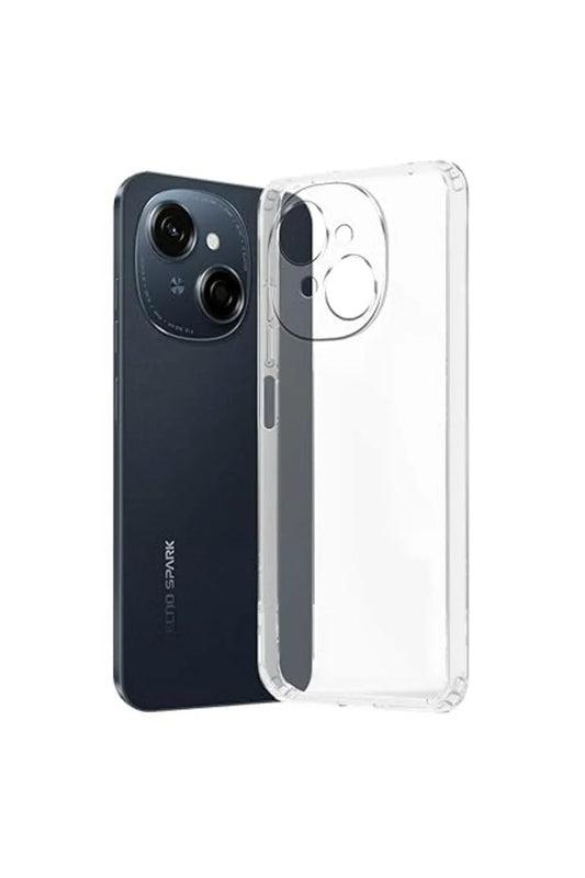 Tecno Spark Go 1 Case with Camera Protector, Jelly Transparent Cover