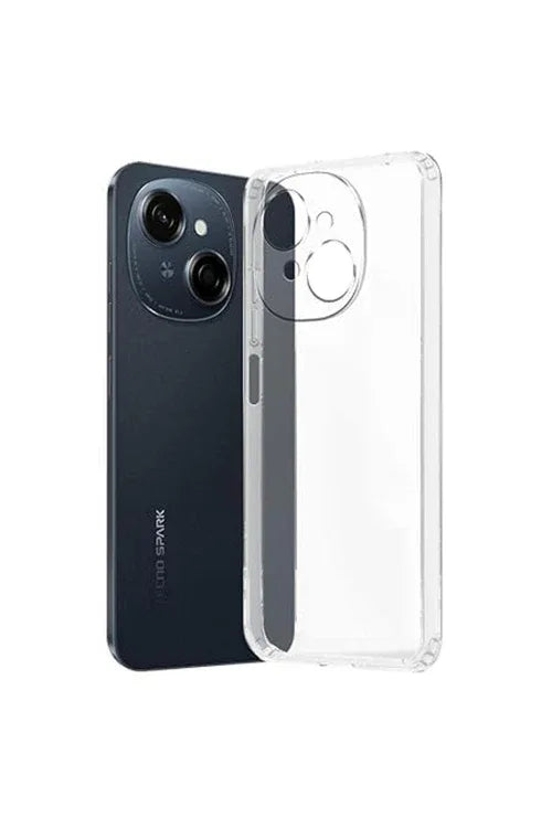 Tecno Spark Go 1 Case with Camera Protector, Jelly Transparent Cover