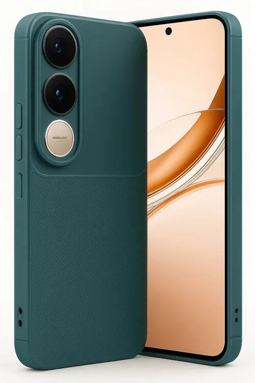 Vivo V50 Lite 4g Case with Camera Protection, Brushed Carbon Design,
