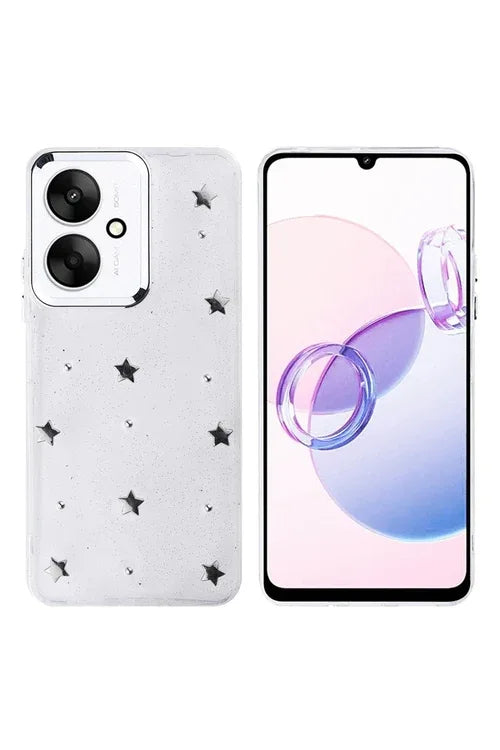 Xiaomi Poco C65 Case with Glitter Bow Design Cover