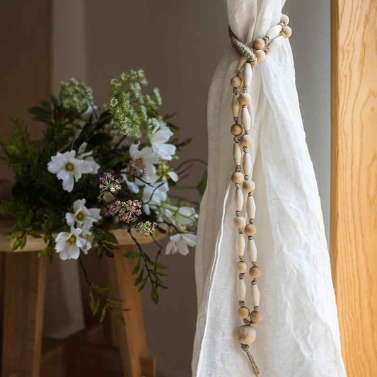 Solid Wood Handmade Rustic Curtain Tiebacks