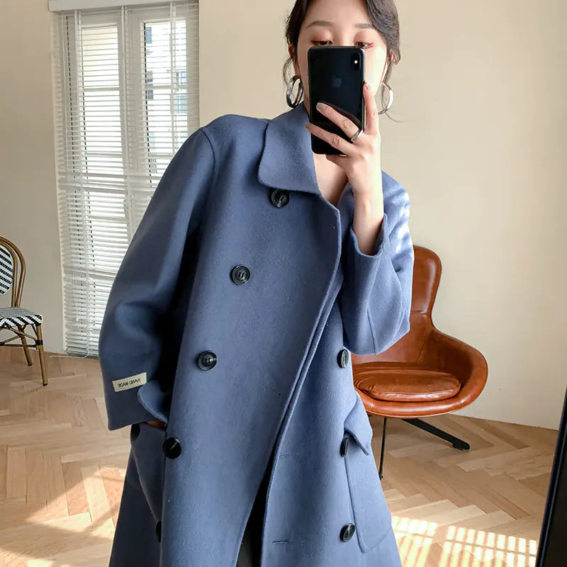 2020 Autumn Winter Women's Luxury Cashmere Coat