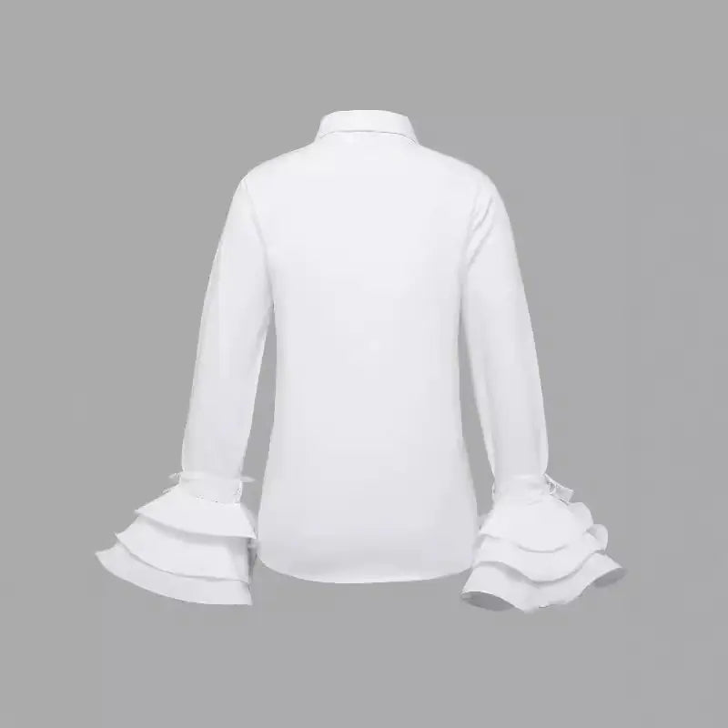 Women's Ruffle Sleeve Slim Shirt