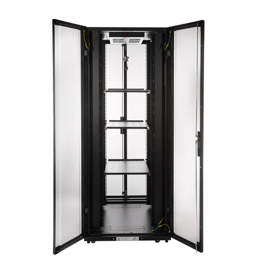 45RU 800mm Wide x 1000mm Deep Server Rack with Bi-Fold Mesh Door