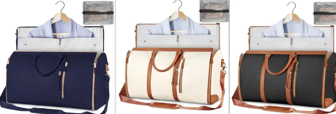 Large Capacity Travel Duffle Bag Women's Handbag Folding Suit Bag Waterproof Clothes Totes - Trustymall
