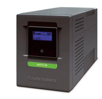 Socomec Netys PR MT 2000VA Mini Tower UPS in compact black case shown from front angle