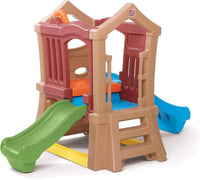 Play Up Double Slide Climber Outdoor Playset For Toddlers Ages 2 To 6