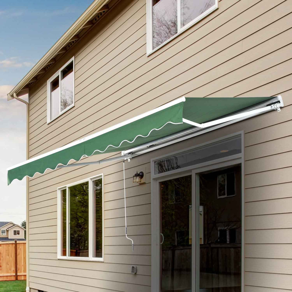Outsunny 10‚Äôx8‚Äô Manual Retractable Waterproof Sun Shade Patio
