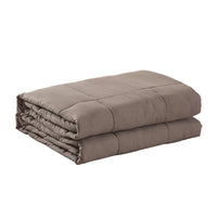 DreamZ heavy weighted blanket laid out flat showing its quilted mink polyester fabric and texture.