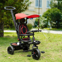 Qaba Baby Tricycle 4 In 1 Stroller w/ Reversible Angle Adjustable Seat - Trustymall