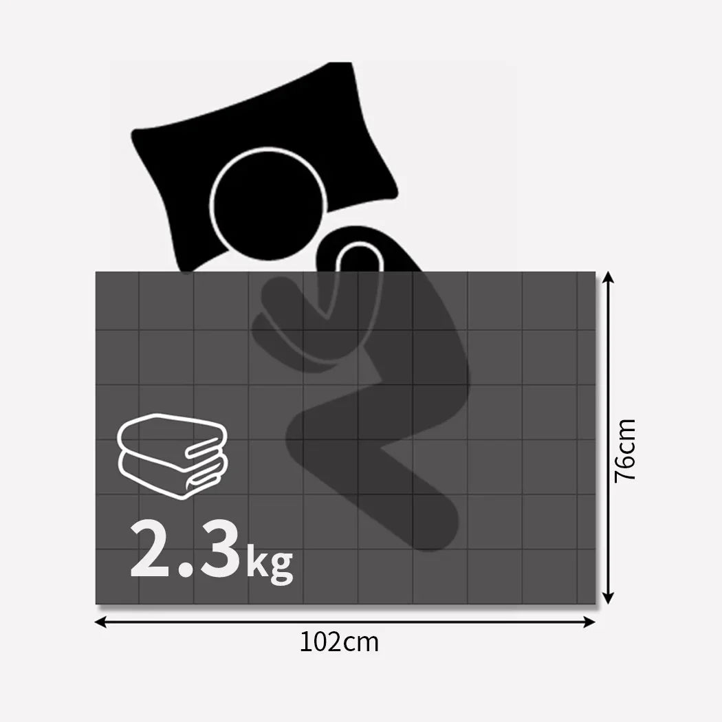 DreamZ weighted blanket folded neatly to display thickness and plush texture.