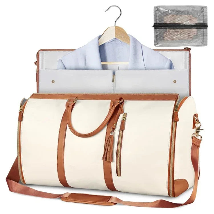 Large Capacity Travel Duffle Bag Women's Handbag Folding Suit Bag Waterproof Clothes Totes - Trustymall