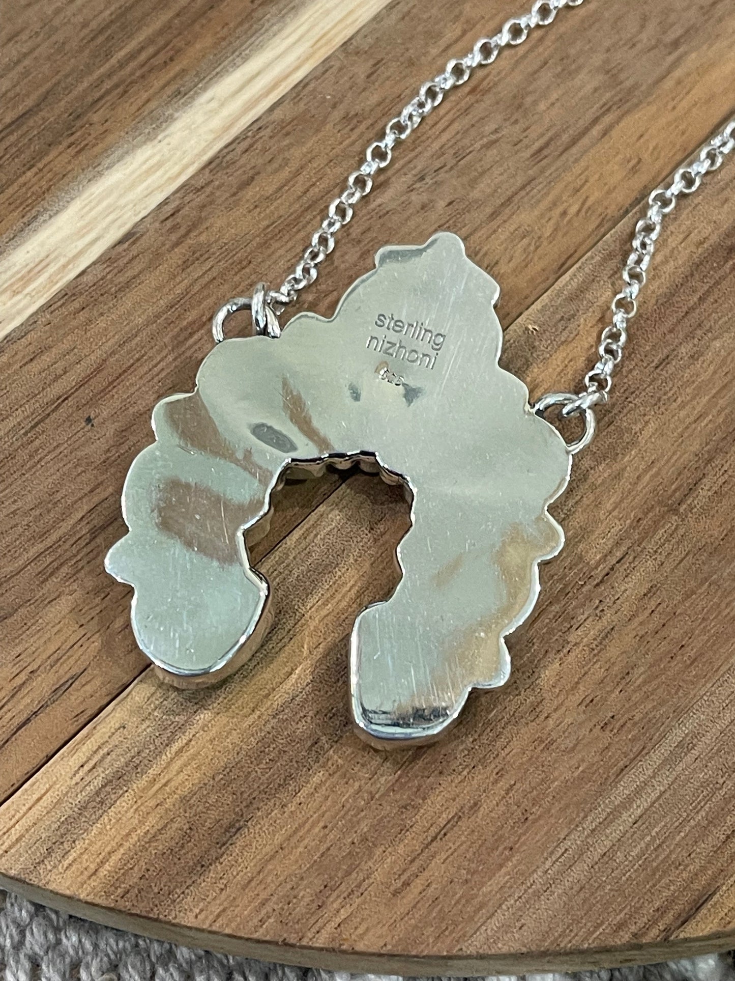 Handmade Sterling Silver & Sonoran Mountain Turquoise Naja Cluster Necklace