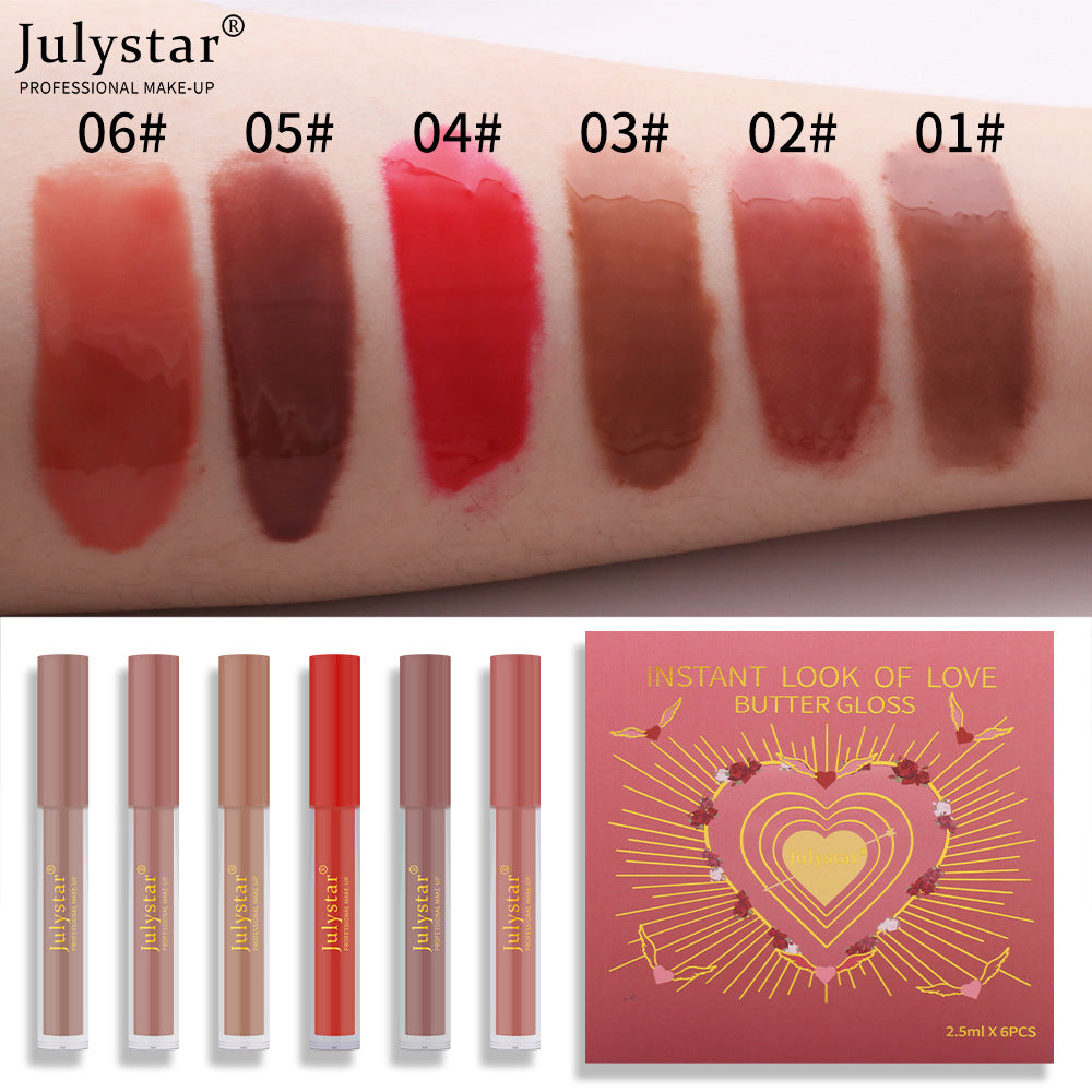 Hydrating Lip Honey Hydrogloss Mirror Lip Cheek Dual Purpose Six piece Set Lip Glaze Labial glaze