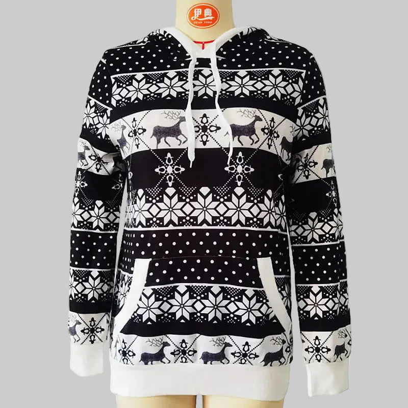 Women's Hooded Long Sleeve Sweater for Autumn/Winter