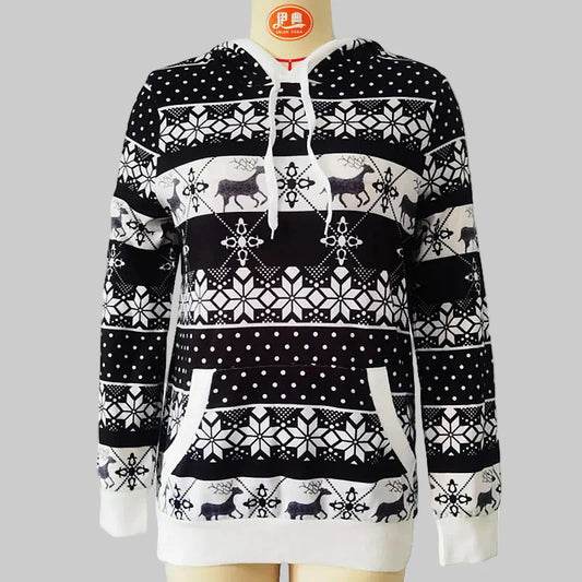 Women's Hooded Long Sleeve Sweater for Autumn/Winter