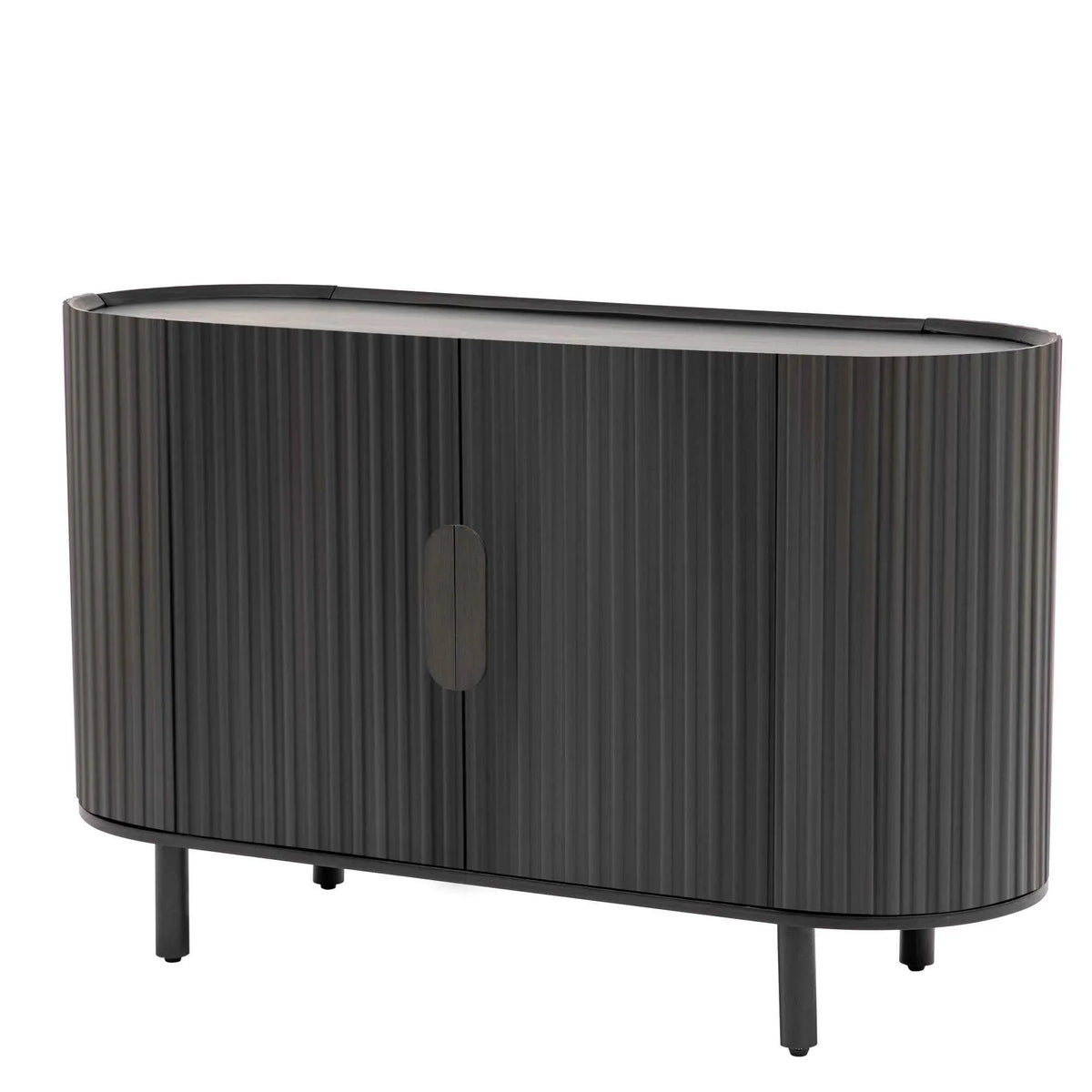 Curved Design Light Luxury Sideboard with Adjustable Shelves,Suitable