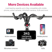 The packed box of the black octopus mobile phone clip gimbal tripod set.