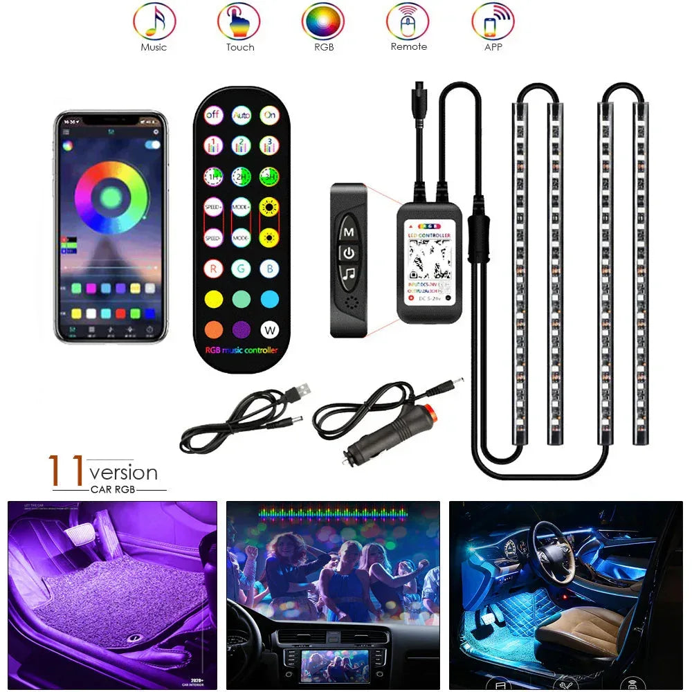 Styling Decorative LED Car Interior Light Waterproof Lamp - Trustymall