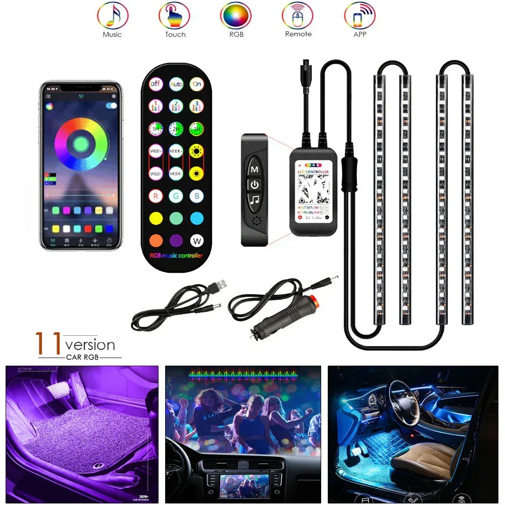 Styling Decorative LED Car Interior Light Waterproof Lamp - Trustymall