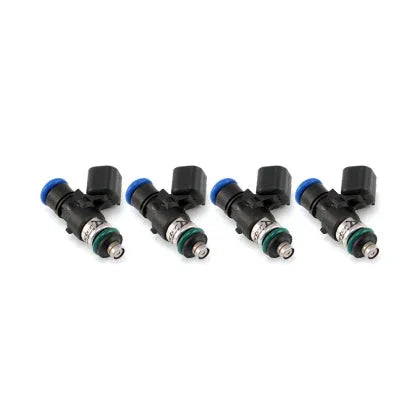 Top view of Injector Dynamics ID1050x showing fuel inlet and electrical connector.