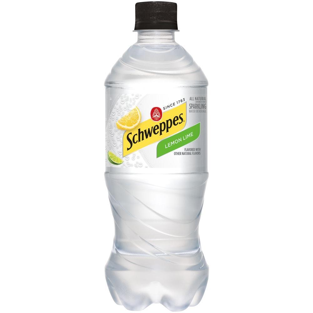Schweppes Lemon Lime Sparkling Water Beverage, 20 Fl Oz Bottle