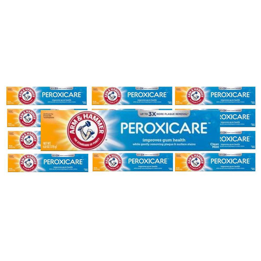 Arm & Hammer PeroxiCare Fluoride Anticavity Toothpaste, Deep Clean, Clean Mint 6 Oz