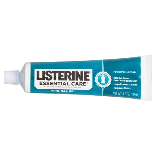Listerine Essential Care Powerful Mint Original Gel Fluoride Toothpaste - 4.2oz