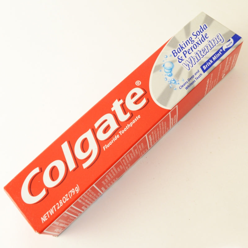 Colgate Toothpaste, Fluoride, Baking Soda & Peroxide Whitening, Brisk Mint, Paste