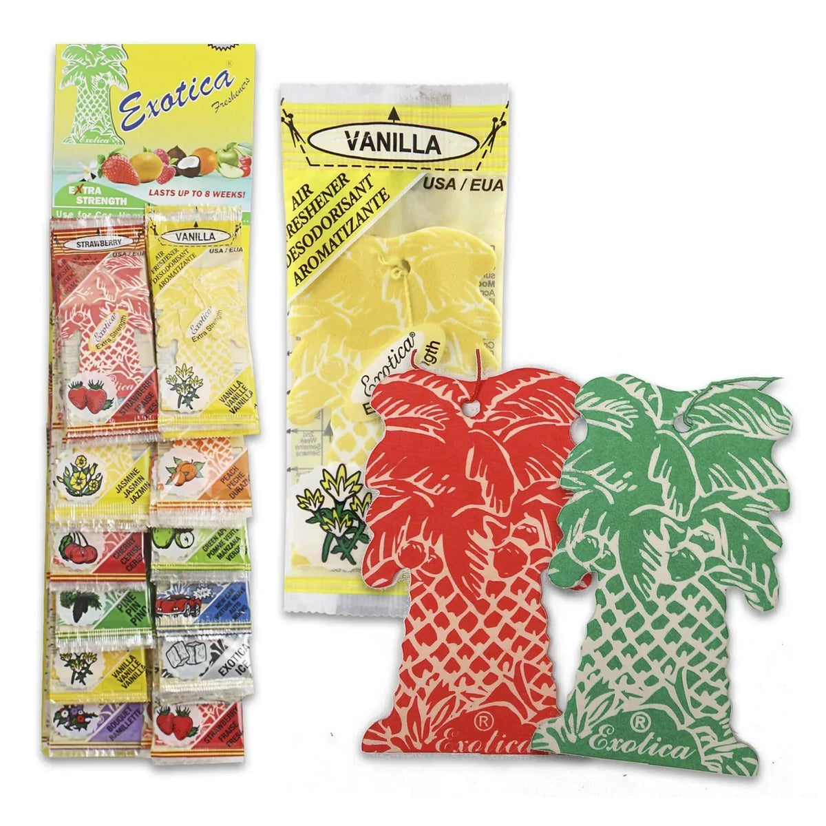 Palm Tree Air Freshener 60-Card Display - Assorted - Trustymall