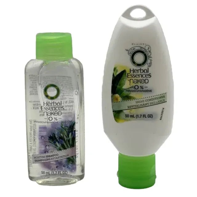 Herbal Essences Naked Moisture Shampoo And Shine Conditioner TRAVEL SIZE 1.7 Oz