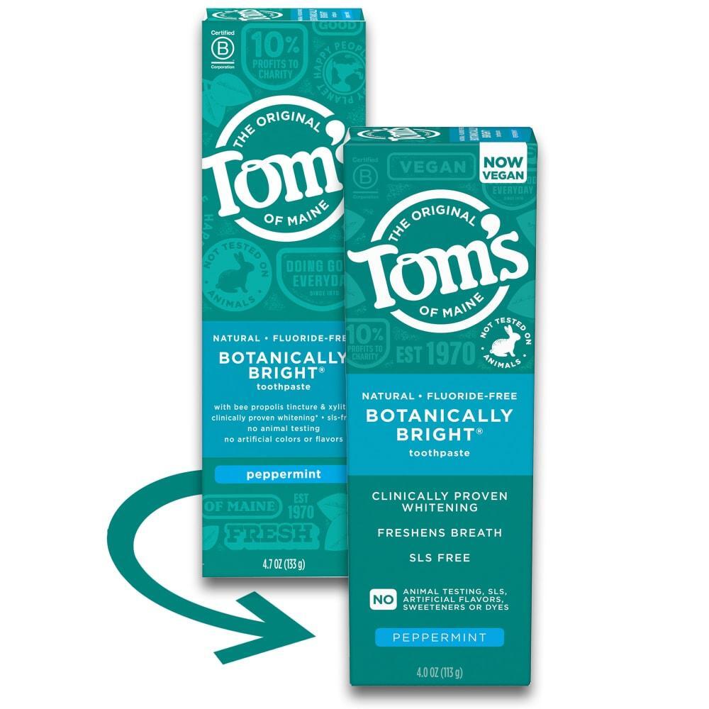 Tom's of Maine Botanically Bright Whitening Peppermint Toothpaste