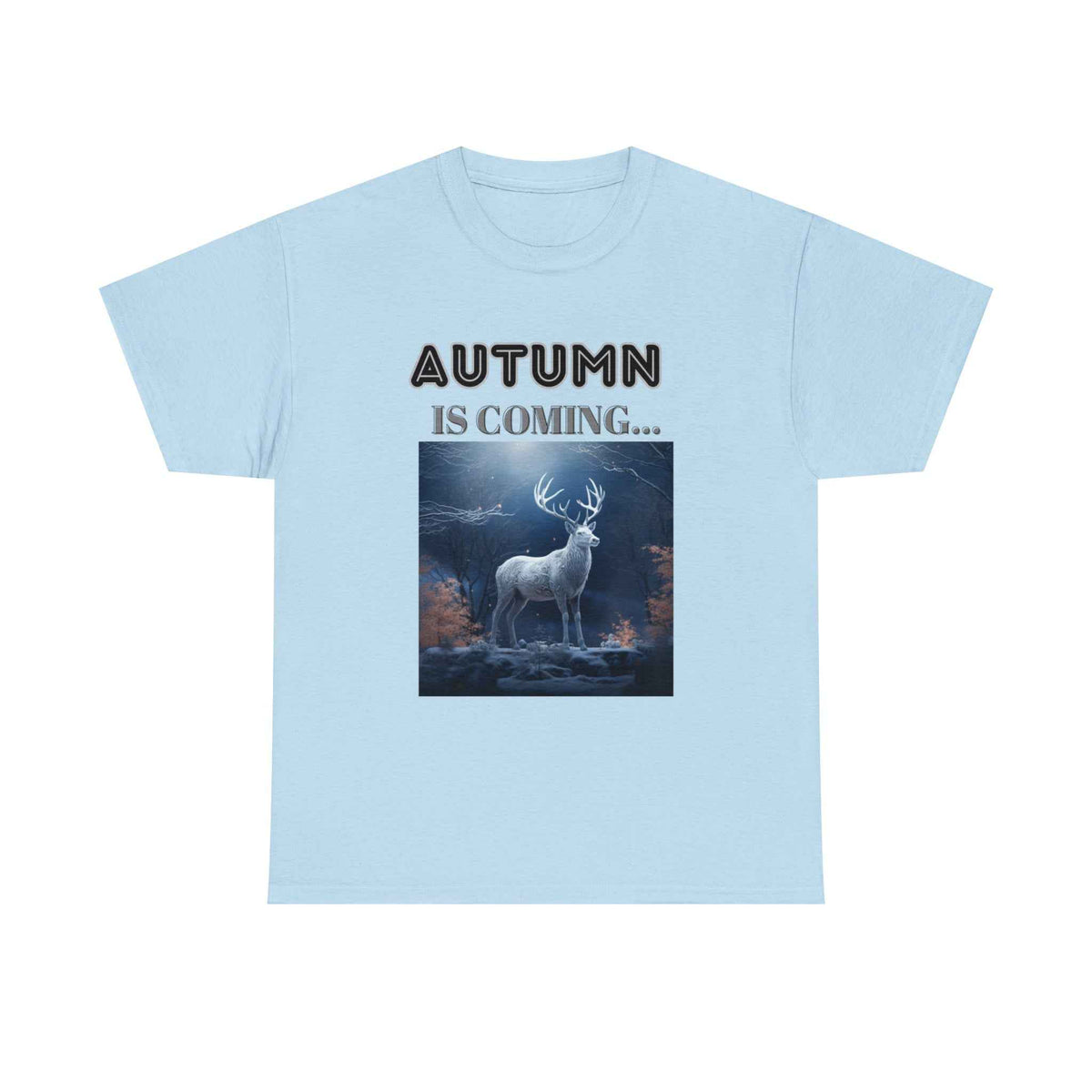 Autumn is coming: Fall Vibes T-shirts | Deer Drinking Brook Leaves Cha