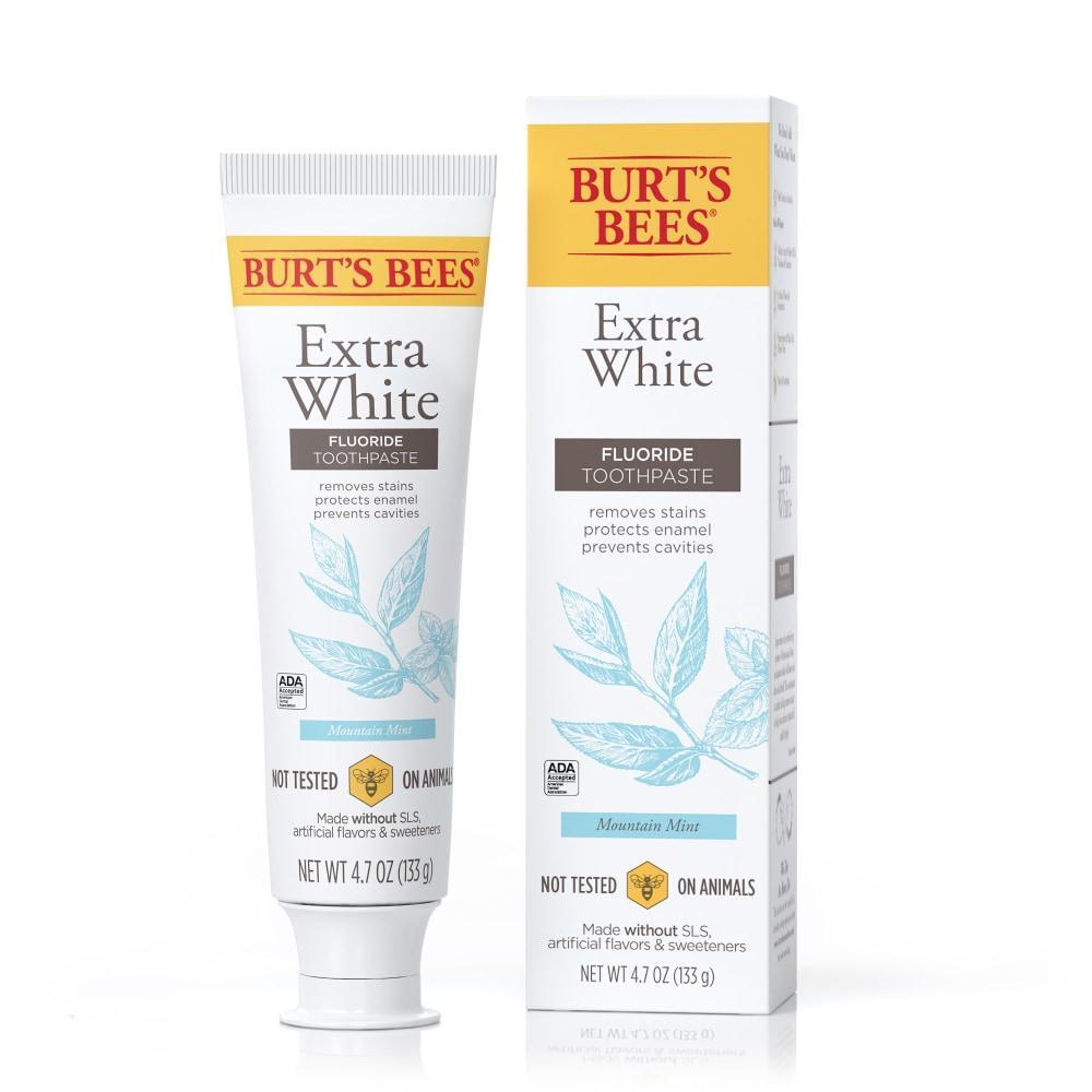 Burt's Bees Extra White Fluoride Natural Toothpaste Mountain Mint - 4.7oz