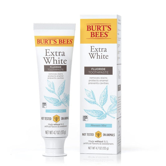 Burt's Bees Extra White Fluoride Natural Toothpaste Mountain Mint - 4.7oz