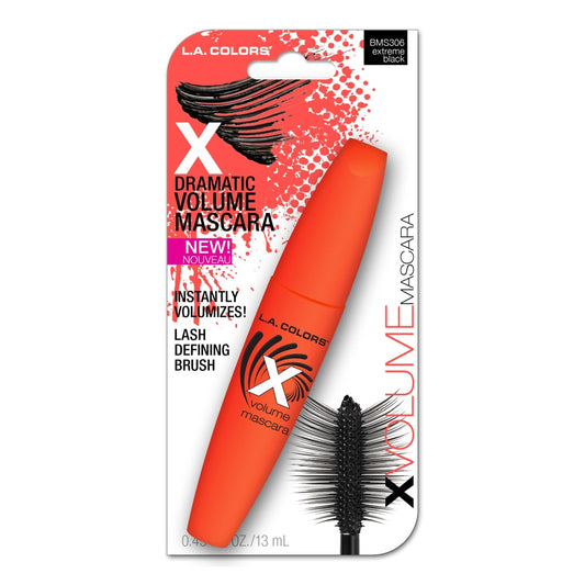 L.A. Colors Mascara, X, Dramatic Volume, BMS306 Extreme Black 0.43 Fl Oz