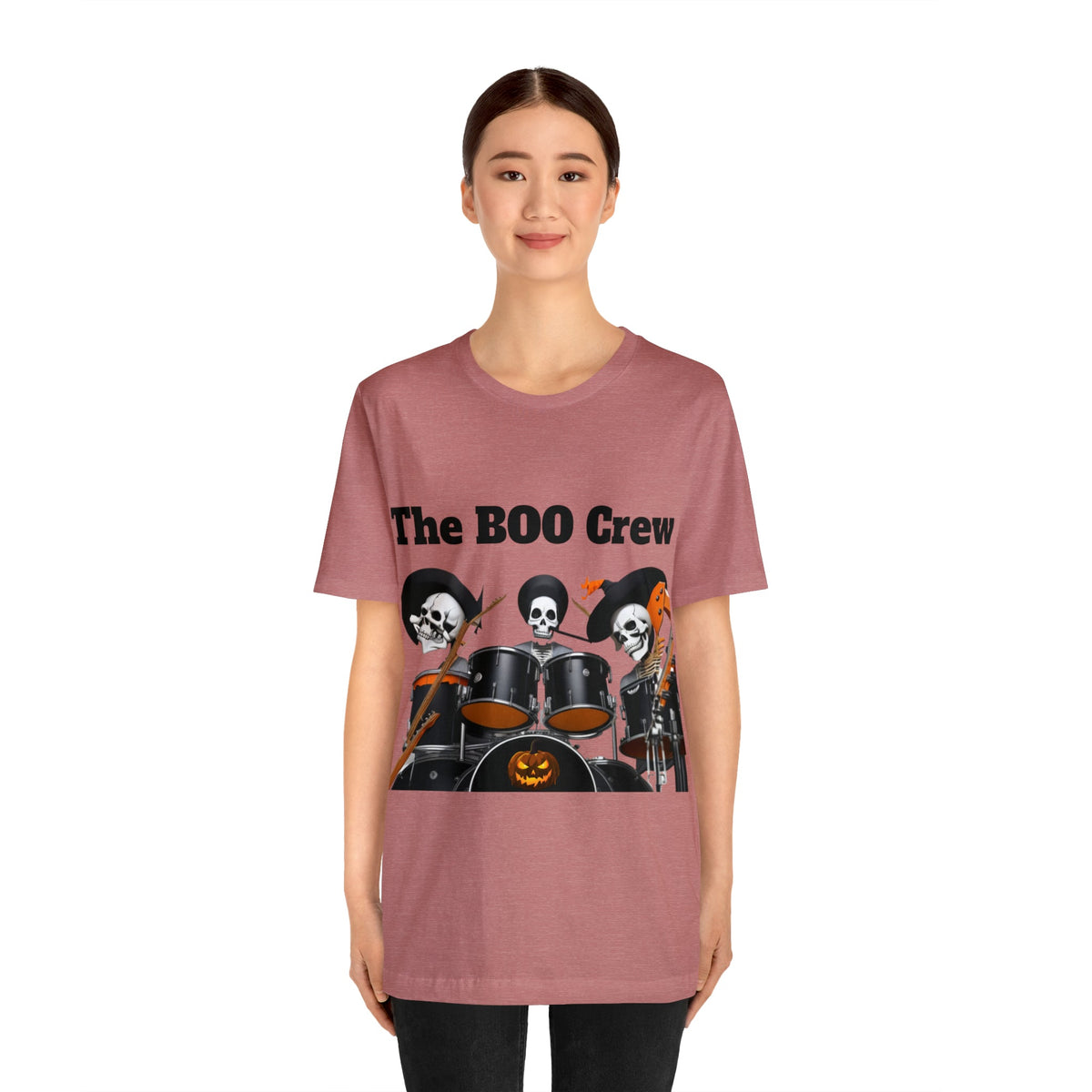 Halloween Boo Crew Skeletons Rock Band Unisex Jersey Short Sleeve Men'