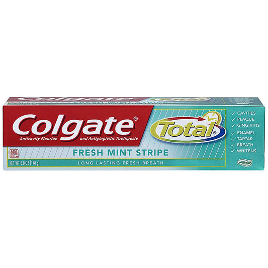 Colgate Total Fresh Mint Stripe Gel Toothpaste, 6.3 Ounce