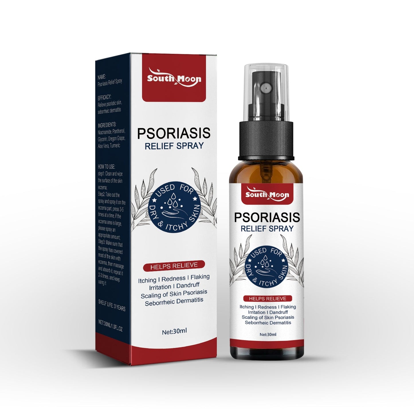 Psoriasis Relief Spray, Relieve Skin, Hands And Feet Redness Peeling Itch Repair External Care