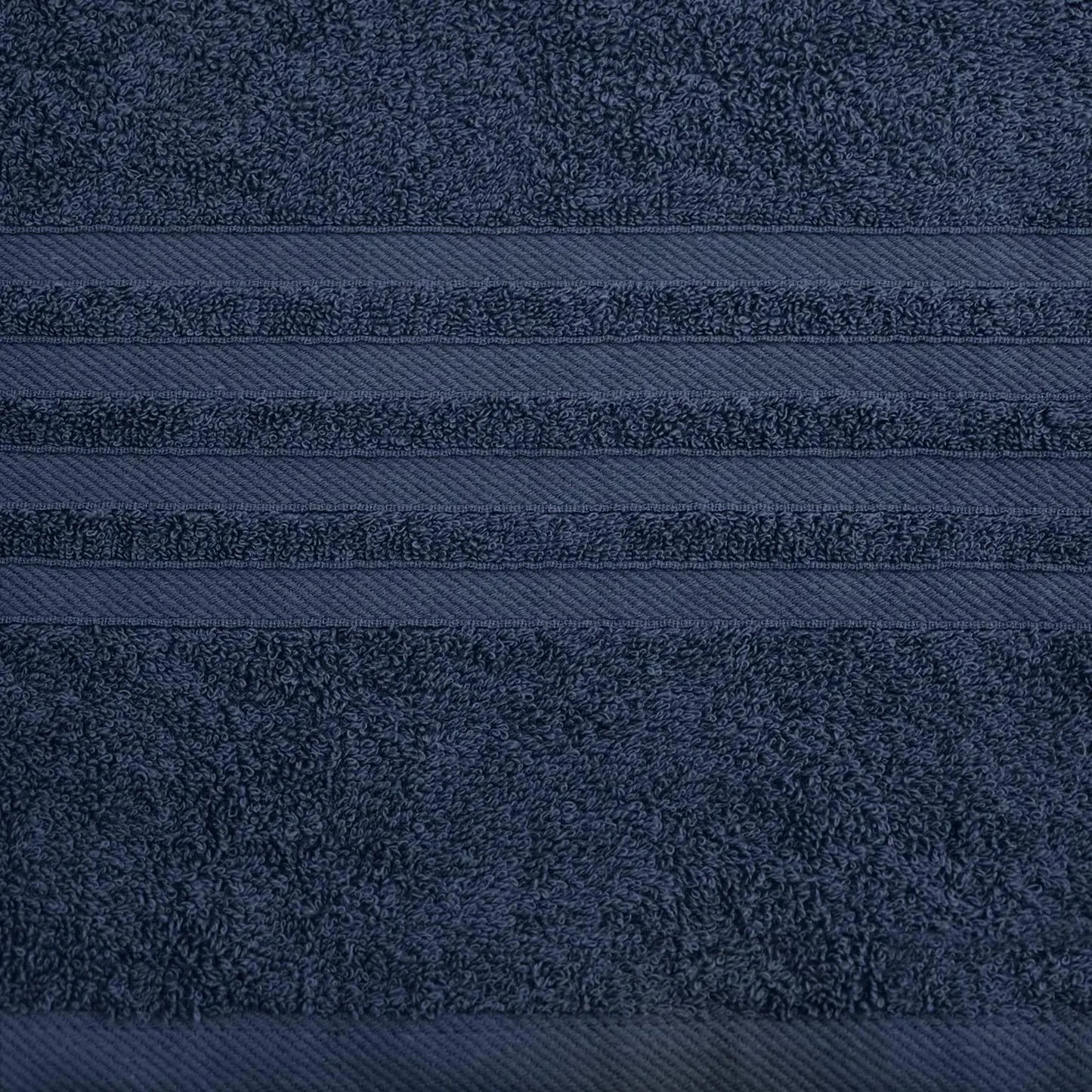 12 Pcs Bath Towel Set for Bathroom Wealuxe Collection 100% Cotton Soft Navy Blue