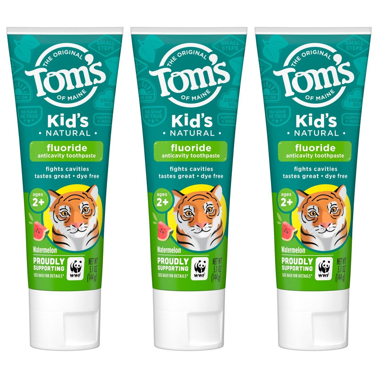 Tom's of Maine Natural Children's Fluoride Toothpaste, Watermelon, 5.1 Oz