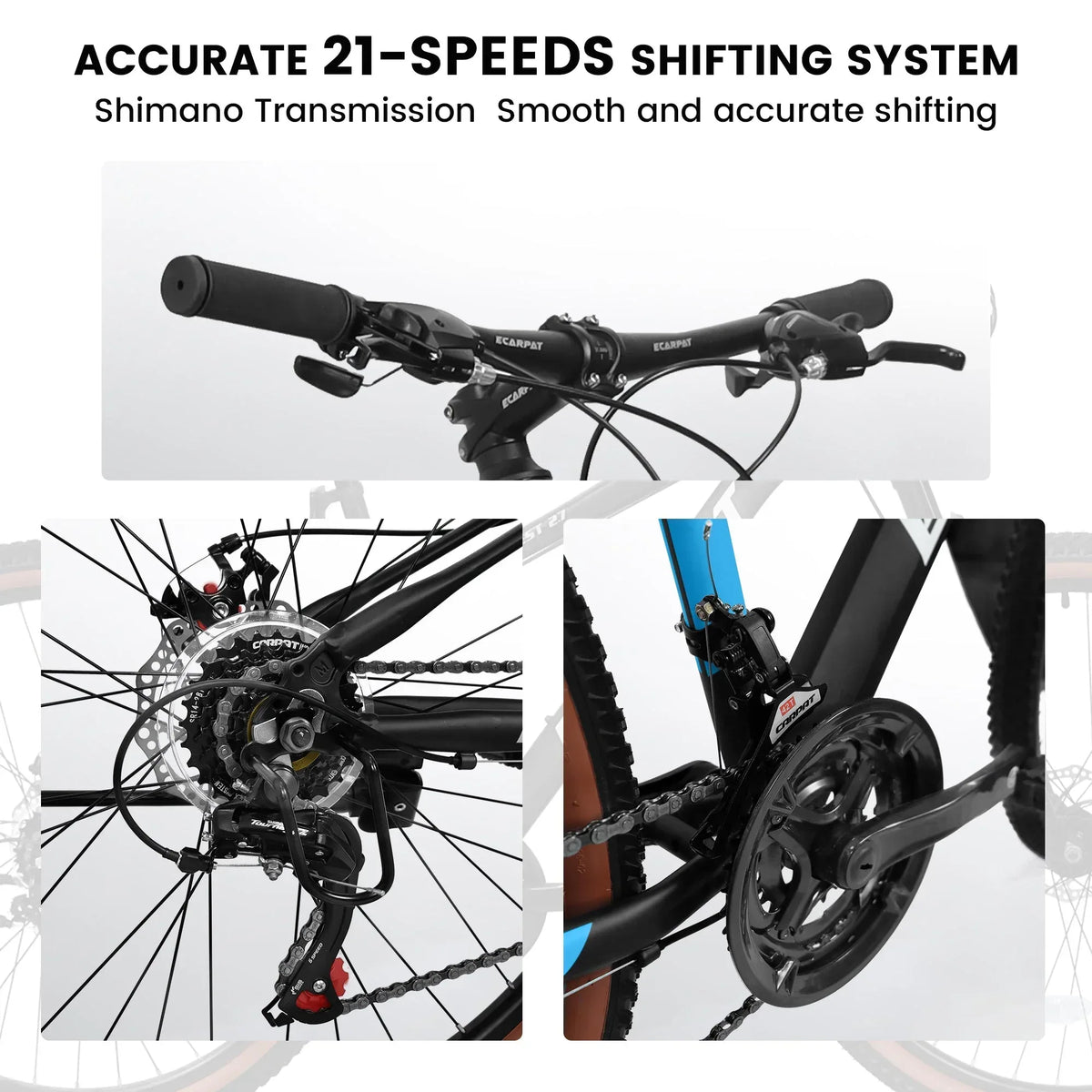 Carpat™ MTB Velocity 27 – 27.5" Aluminum Mountain Bike (21-Speed, - Trustymall